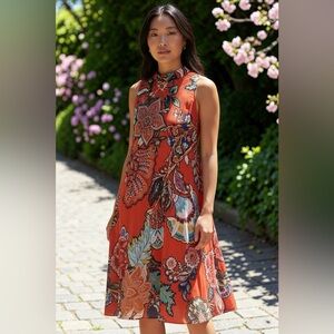 Anthropologie Maeve Larkhill Silk Swing Dress